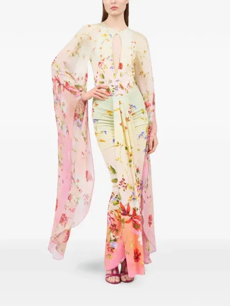 Fustă Roberto Cavalli cu model floral cu imagine