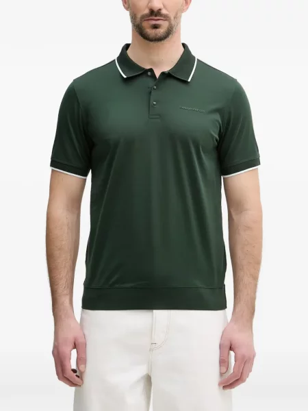Tricou polo Karl Lagerfeld cu imagine verde