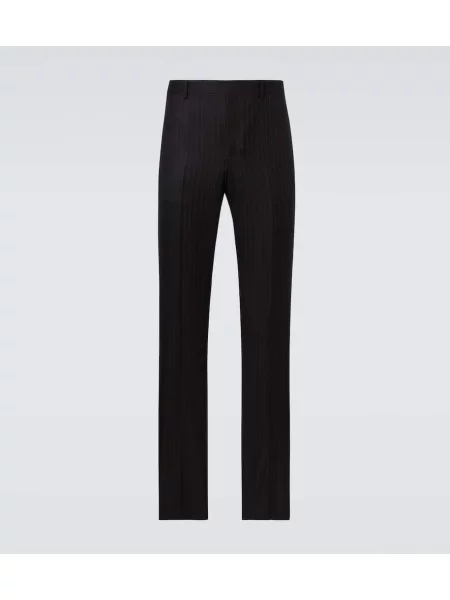 Pantaloni Givenchy de lână cu dungi negru