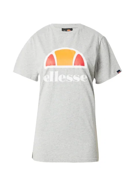 ELLESSE Tricou Arieth gri / portocaliu / roșu alb