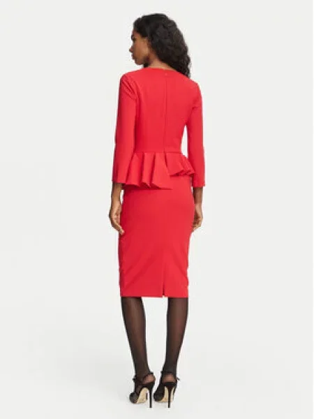 Elisabetta Franchi Cocktail obleka Fitted Fit rdeča