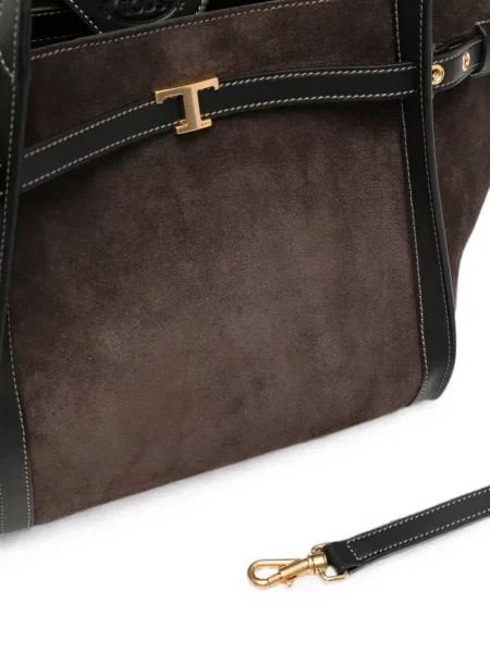 Szarvasbőr shopper táska Tod's barna