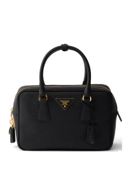 Top Prada din piele negru