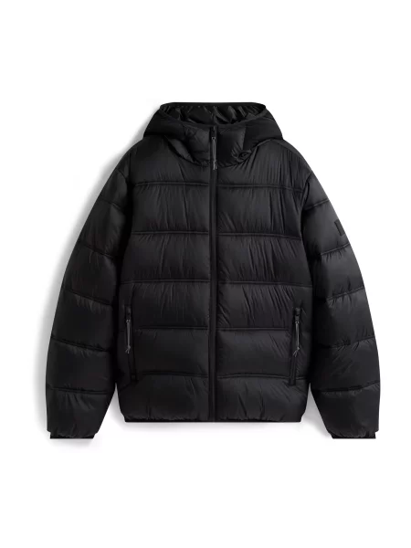 Tommy Jeans Žieminė striukė tamsiai pilka juoda