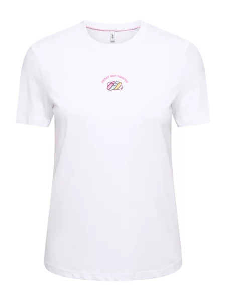 ONLY Tricou ONLFOODIE albastru deschis / galben / roz deschis alb