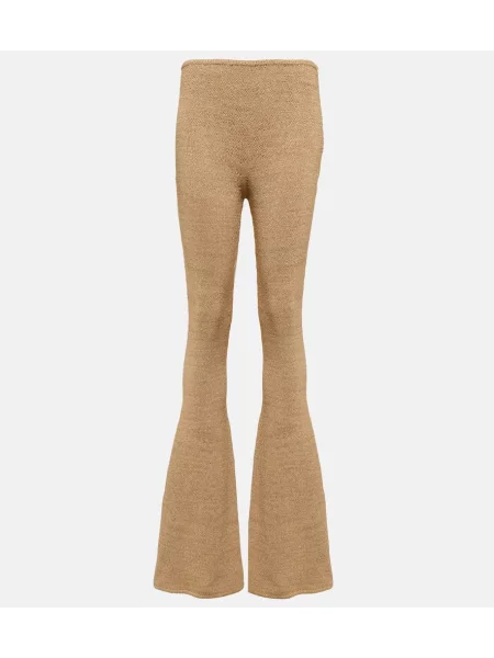 Leggings Magda Butrym cu talie înaltă bej