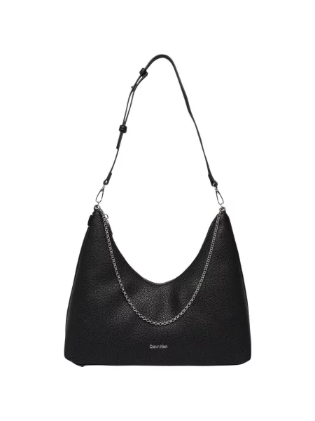 Calvin Klein Geantă Emblem Hw Pebble Shoulder Bag negru