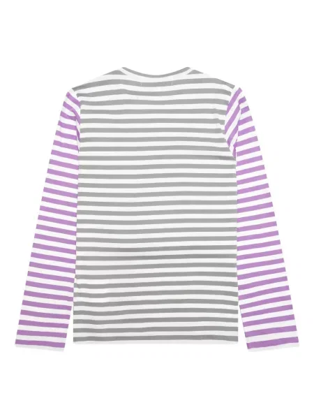 Дълго тениска Comme Des Garçons Play на райета сиво