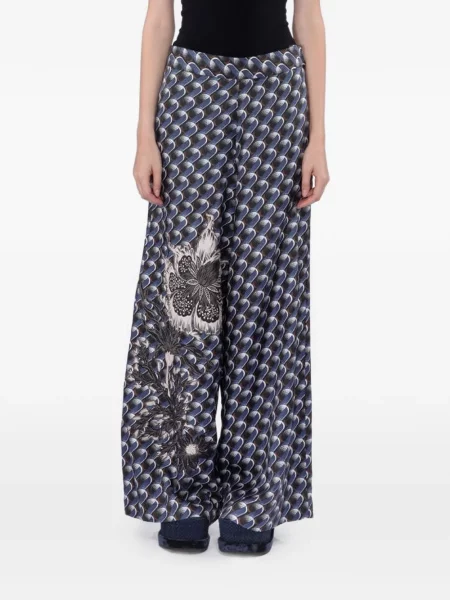 Pantaloni Biyan cu imagine cu picior lat gri