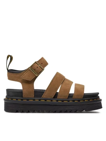Sandały Dr. Martens brązowe