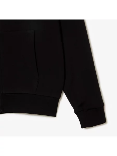Lacoste Bluza Z Kapturem Zapinana Na czarna