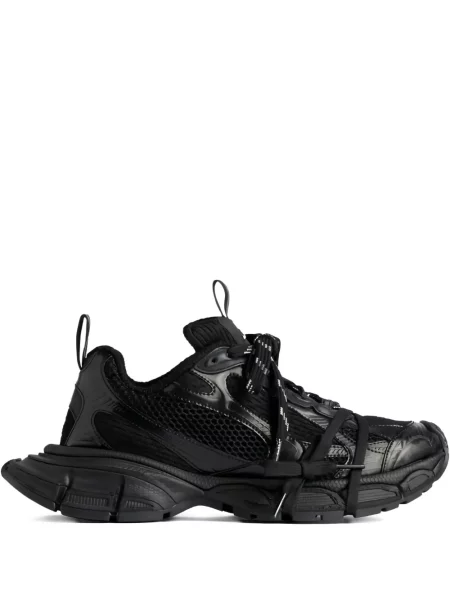 Sneakerși Balenciaga cu șireturi din dantelă negru
