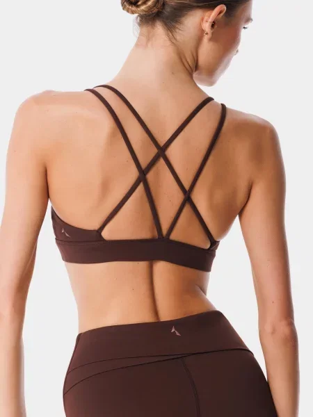 Stanik sportowy crossback dla kobiet Carpatree Balletcore brązowy