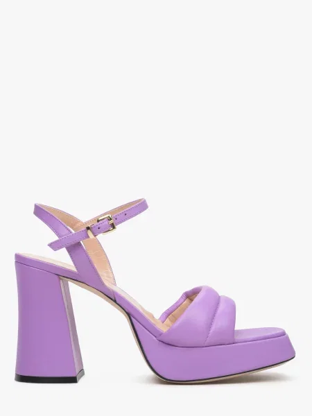 Кожаные босоножки Evaluna фиолетовые