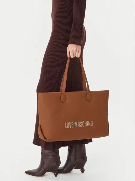 Τσάντα LOVE MOSCHINO καφέ