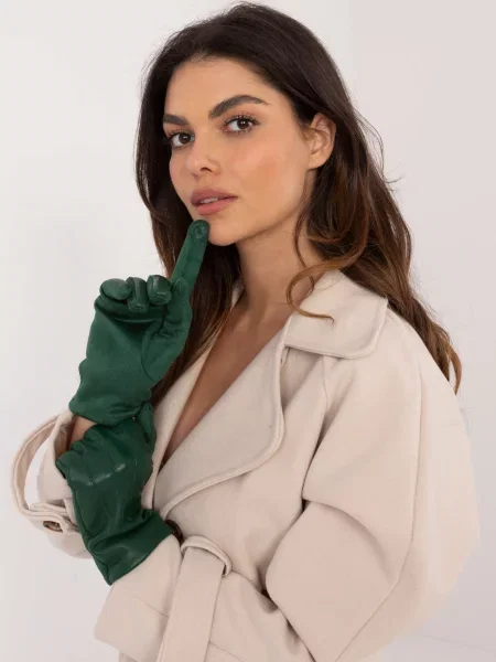 Rękawiczki Wool Fashion Italia zielone