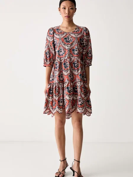 Farm Rio rochie babydoll din portocaliu