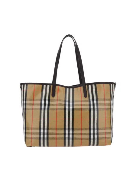 Shopperka Burberry skórzana beżowa