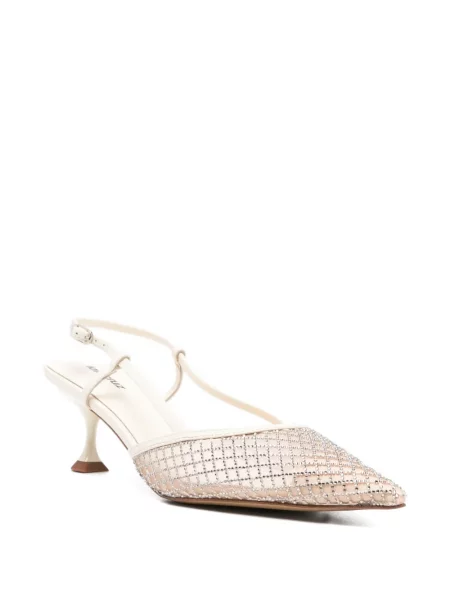 Pantofi cu toc Lola Cruz slingback alb
