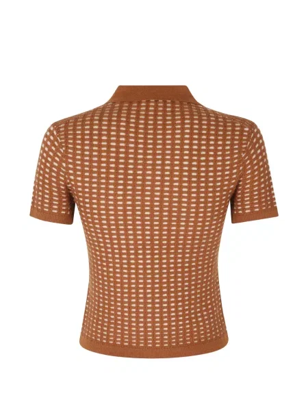 Καρό polo Guest In Residence καφέ