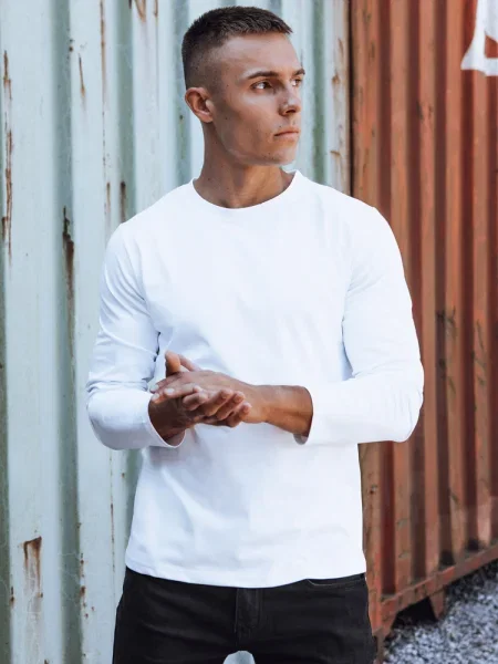 Tricou mânecă lungă Dstreet alb