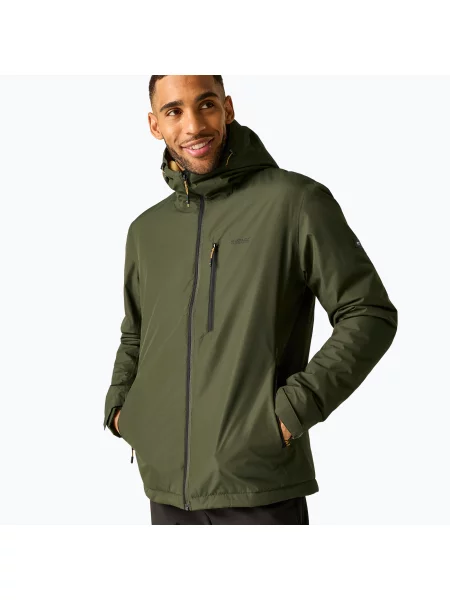 Мъжко яке за дъжд REGATTA Allston dark khaki/wood brown зелено