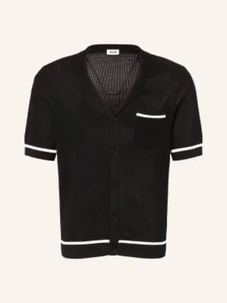 Drykorn Pletená Košile Flaviro Relaxed Fit černá bílá