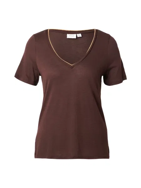 VILA Tricou VINOEL ciocolatiu