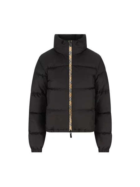 Krótka kurtka puchowa Burberry czarna