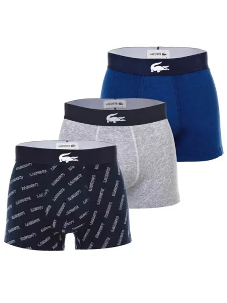 Lacoste férfi boxeralsó csomag tengerészkék/fehér/ezüst ch. Méret: S fehér