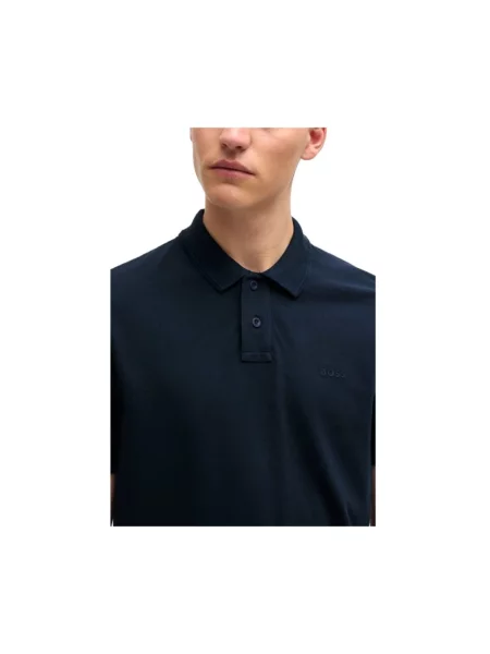 Koszulka polo Boss Orange w paski z paskiem niebieska