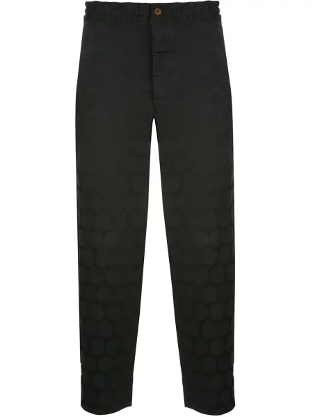 Pantaloni Comme Des Garcons Homme Plus cu buline cu imagine negru