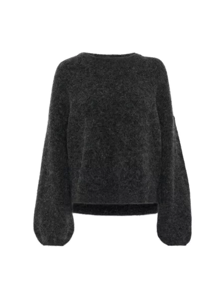 Gestuz Sweter Gzalpha Z Dodatkiem Alpaki grau szary