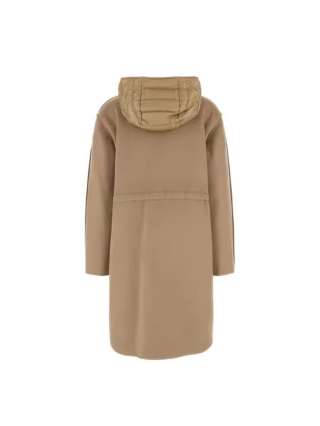 Płaszcz Moncler wełniany brązowy