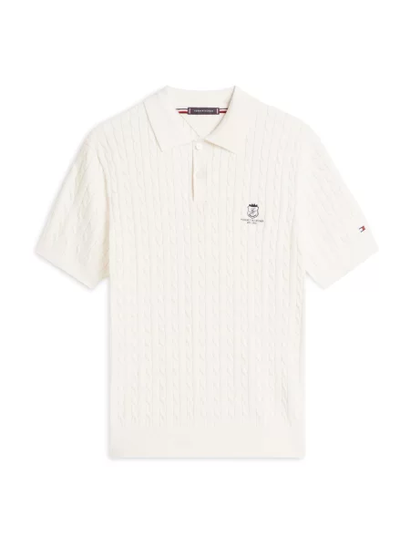 TOMMY HILFIGER Pulóver krém / tengerészkék