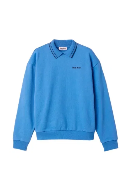 Hanorac din fleece Miu Miu din fleece albastru