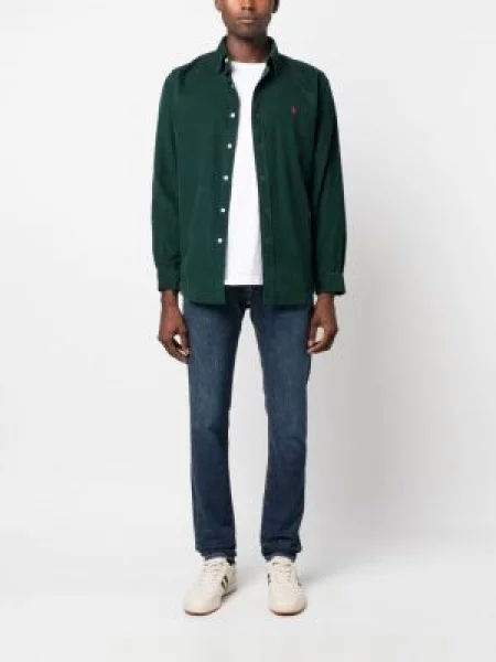 Polo Polo Ralph Lauren με κέντημα κοτλέ πράσινο