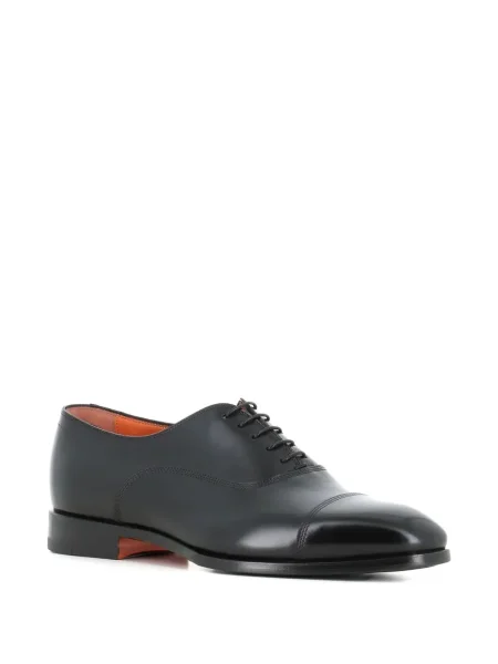 Oxford Santoni din piele negru
