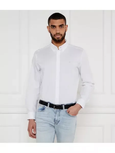 Calvin Klein Jeans Cămașă OXFORD alb