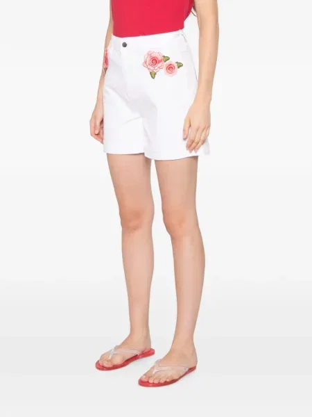 Pantaloni scurți Blugirl cu model floral alb