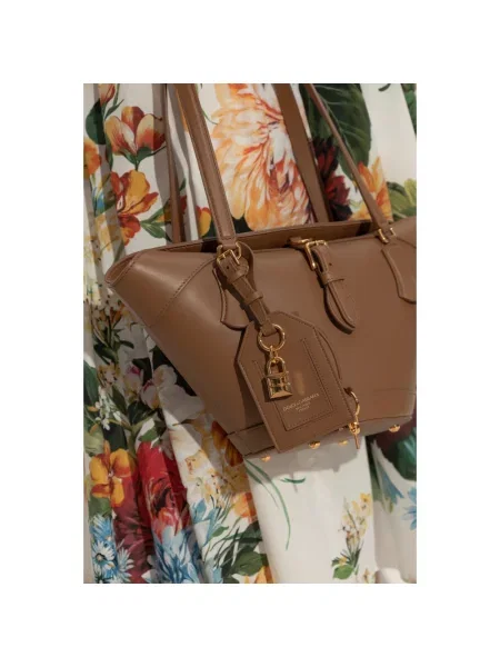 Zawieszka Dolce And Gabbana skórzana brązowa