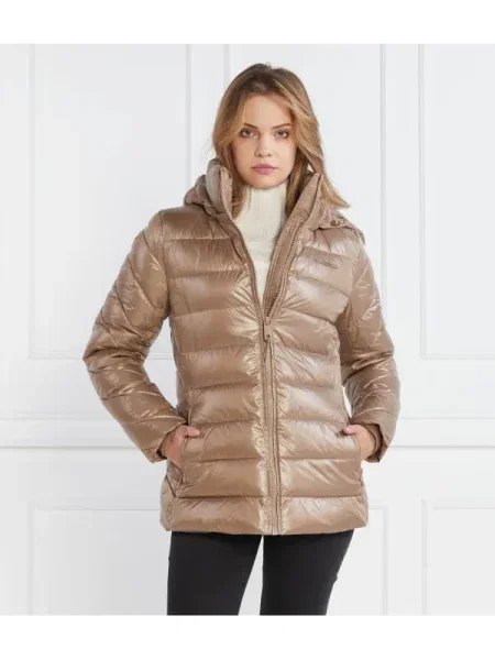 Calvin Klein Geacă ESS BELTED PADDED LW maro