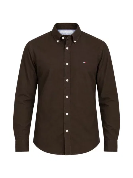 Košeľa Tommy Hilfiger hnedá
