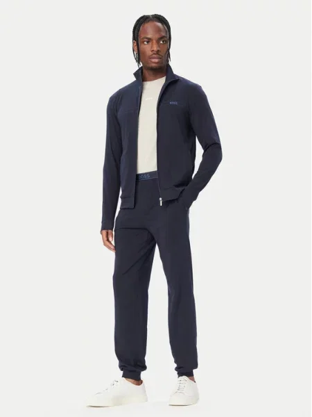 BOSS Trenirka Long Set Mornarsko modra