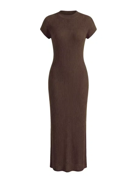 Imily Bela Rochie tricotat maro