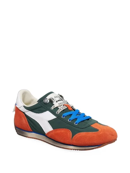 Sneakerși Diadora din piele de căprioară verde