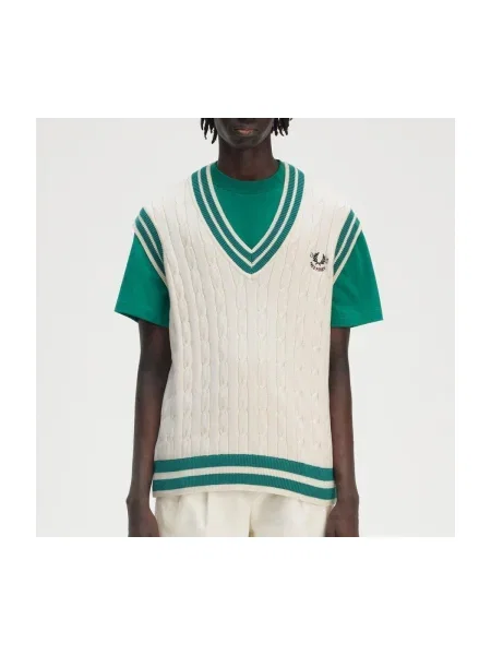 Pulover Fred Perry tricotate tenis bej