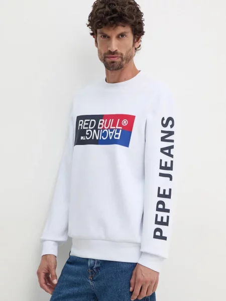 Кофта Red Bull Racing x Pepe Jeans Red Bull Racing x Pepe Jeans з принтом білий