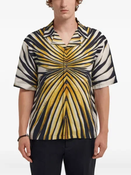 Cămașă Roberto Cavalli cu imagine galben