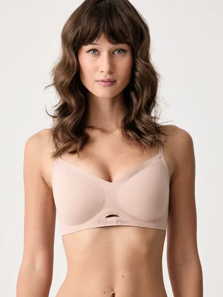 Calvin Klein Underwear trojuholníková podprsenka béžová